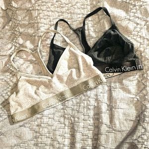 Calvin Klein Bralette Bundle S/M EUC